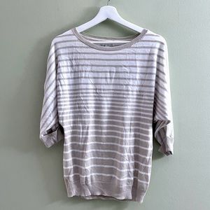 NewYork&Company 3/4 Sleeve Striped Sweater
